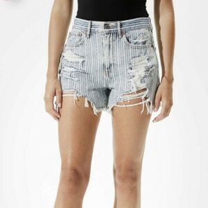 Y2K American Eagle 90's Boyfriend Stripe Shorts